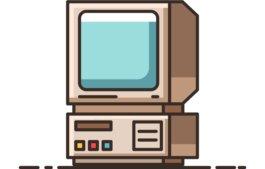 Vintage computer illustration