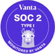 Badge de certificación Vanta SOC 2